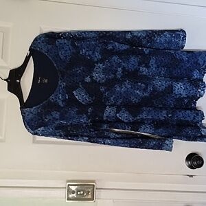 Women's Crocheted Blue Top